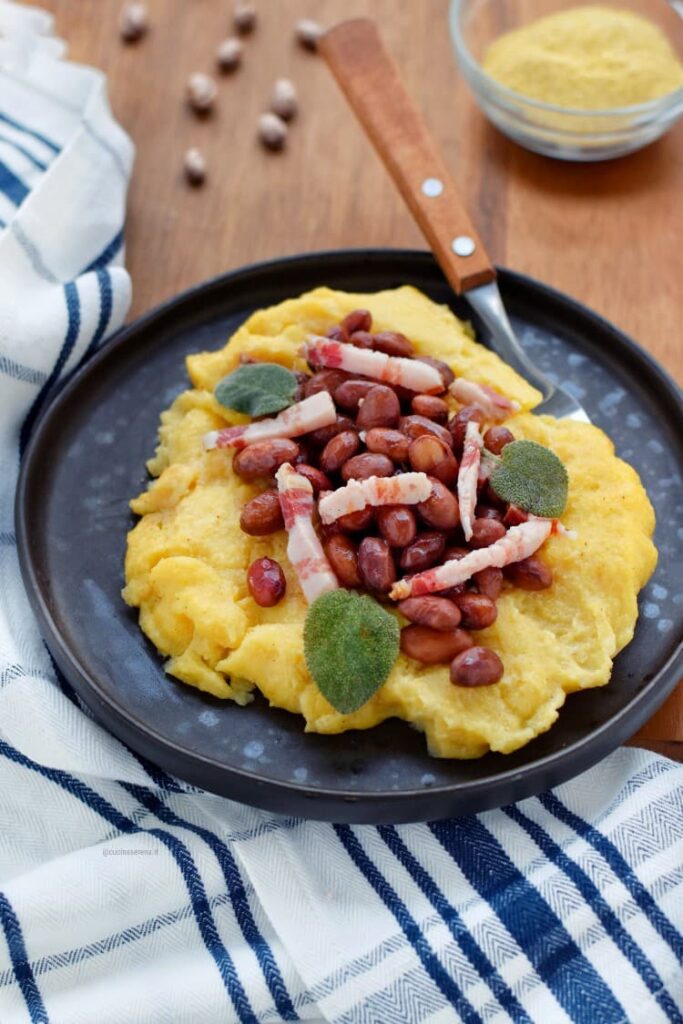 Polenta Con Fagioli E Pancetta Cucina Serena