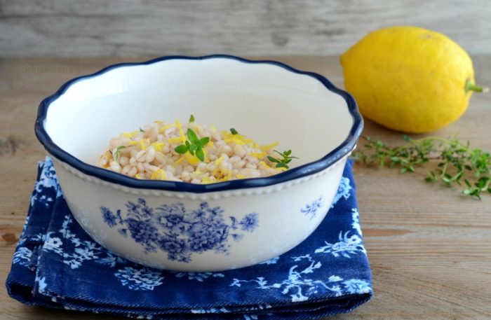 orzotto al limone ricetta light e vegan