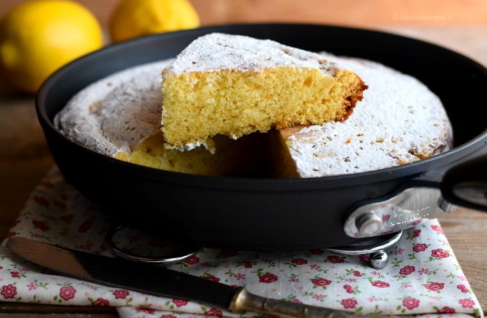 torta al limone cotta in padella