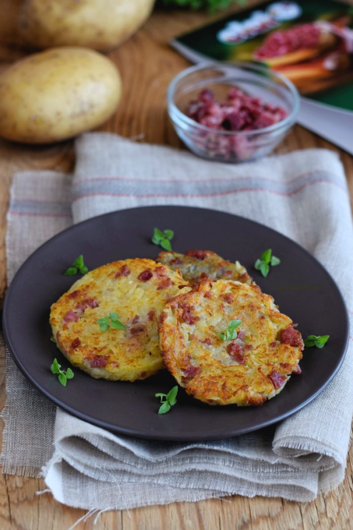 Roesti di patate e salame